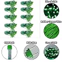 fizzytech 15 Meter 60 LED Green 5MM Fairy String Lights for Home Decoration, Garden, Wall, Diwali, Christmas &amp; Party Decor, Pack of 10