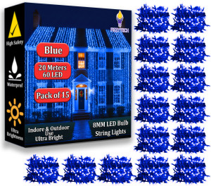fizzytech 60 leds 20 m blue steady string rice lights