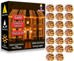 FIZZYTECH 60 LEDs 20 m Gold Steady