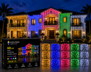 fizzytech 60 leds 20 m multicolor steady string rice lights