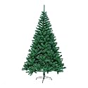 fizzytech 7 Feet Artificial Christmas Tree with 800 Thick Branches and Sturdy Metal Stand - Realistic Green PVC Material - Suitable for Indoor and Outdoor Use