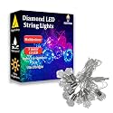 fizzytech Crystal Diamond LED String Lights – 4 Meter, 10 Multicolor LEDs, Ultra Bright, Waterproof, Indoor & Outdoor Decorative Lights for Home, Garden, Diwali, Party, Christmas