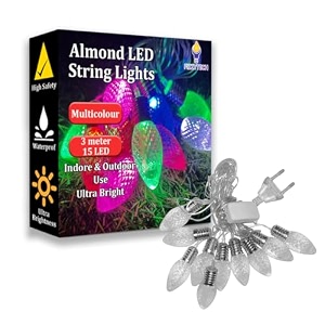 fizzytech diwali decorative led string lights serial bulbs lights of home decoration bobble 10 meter 22 led multicolor