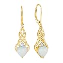 FJ Infinity Celtic Knot Earrings 925 Sterling Silver Birthstone Jewelry