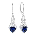 FJ Infinity Celtic Knot Earrings 925 Sterling Silver Birthstone Jewelry