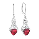 FJ Infinity Celtic Knot Earrings 925 Sterling Silver Birthstone Jewelry