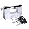 FJM Security SPSA80-KD 3-1/8" Triple Chrome Plated D-Shaped Security Padlock, Keyed Different