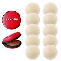 FJYQOP Silicone Nipple Covers - 5 Pairs, Women's Reusable Adhesive Silicone Pasties Nippleless Covers Round