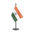 The Flag Company India Table Flag with Black Acrylic Base & Pole | 4x6 Inch Premium Tiranga Desk Flag | Office, Conference & Corporate Decor