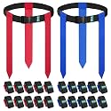 Flag Football Belts for Kids, Youth & Adults, Blue & Red Flags