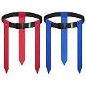 Flag Football Belts for Kids, Youth & Adults, Blue & Red Flags
