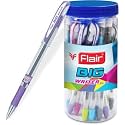 Flair Big Writer Smooth and Smart Grip Ball Pen | Tip Size 0.7 to 1 mm | Comfortable Grip for Smooth Writing | School and Office Stationery | Blue Ink, Jar Pack of 25.