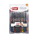 FLAIR Hotline 0.7 to 1 mm Metal Tip Fineliner Pen Blister Pack | Light Weight Body With Comfortable Grip | Ideal For Mandala, Sketching, Doodling, Journal &amp; Outline| Multicolor Ink, Pack of 10 Pens
