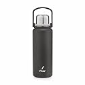 Flair Drip Vaccum Insulated Steel Bottle 1500 ML Black | Leak Proof | Office Bottle | Gym | Home | Kitchen | Hiking | Trekking (Black, 1500 ml)