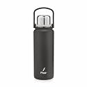 Flair Drip Thermosteel Vacuum Insulated Steel Bottle (1500 ml, Black) | Upto 24 Hours Hot and Cold | Leakproof, BPA-Free, Tough & Durable, Tea Flask, Coffee, Travel Bottle, Gym
