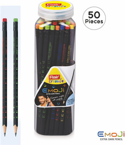 flair emoji wooden pencil pack of 50 pencil