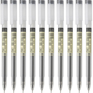 flair flair glass gel pen pack of 10 pens -black ink gel pen
