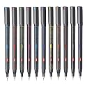 FLAIR Hotline 0.7 to 1 mm Metal Tip Fineliner Pen Blister Pack | Light Weight Body With Comfortable Grip | Ideal For Mandala, Sketching, Doodling, Journal &amp; Outline| Multicolor Ink, Pack of 10 Pens