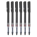FLAIR Inky Series Carbonix Liquid Ink Fountain Pen Blister Pack | Round Nib With Iridium Tip | Attractive Design | Free 2 Pieces X-Large Jumbo Cartridges With Each Pack | Blue Ink, Pack Of 6