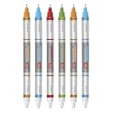Flair Inky Series Eraser Dx Fountain Dual Pen Pouch Pack | Write, Erase &amp; Rewrite Easily | Washable Ink With Special Fluid That Instantly Evaporates | Blue Ink, Pack Of 6