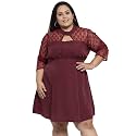 Flambeur Women39s Crepe A-Line Knee-Length Dress