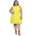 Flambeur Women39s Georgette Knee-Length Casual Dress
