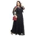 Flambeur Women39s Net Fit and Flare Maxi