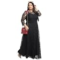 Flambeur Women39s Net Fit and Flare Maxi