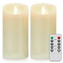 Flameless Battery Operated LED Candles 3D Wick Remote Control 24-Hour Timer