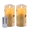 Flameless Battery Operated LED Candles 3D Wick Remote Control 24-Hour Timer