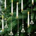 JOIONE Christmas Tree Candles, 10 Pack Crystal Diamond Tree Hanging Decor