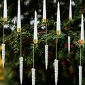 JOIONE Christmas Tree Candles, 12 Pack Crystal Icicles Tree Hanging Decor