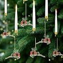 JOIONE Christmas Tree Candles, 6 Pack Cute Deer Tree Hanging Decor
