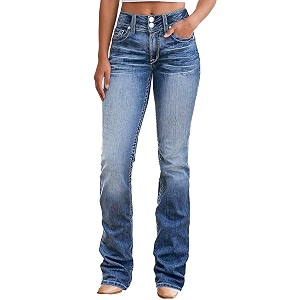 Flamingals High Waist Boot Cut Jeans for