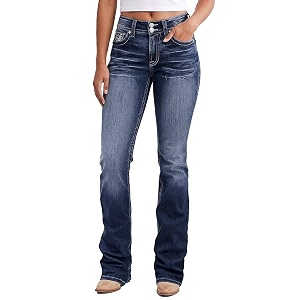 Flamingals High Waist Boot Cut Jeans for