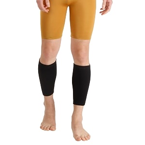 flamingo orthopedic calf support leg compression sleeves for sports gym running cycling jogging and workout 1 pair  calf muscle support for men amp women  color-black  size - large 