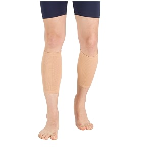 flamingo orthopedic calf support leg compression sleeves for sports gym running cycling jogging and workout  calf muscle support for men amp women  small  beige 