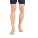 Flamingo Orthopedic Calf Support Leg Compression Sleeves for Sports, Gym, Running, Cycling, Jogging and Workout | calf muscle support for men & women | Small | Beige |