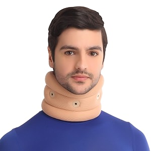 flamingo cervical collar  soft foam neck brace for pain relief amp injury recovery  adjustable lightweight support for neck design for men amp women  size - medium  pack of 1