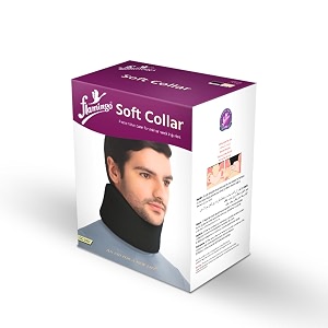 flamingo cervical collar  soft foam neck brace for pain relief amp injury recovery  adjustable lightweight support for neck design for men amp women  size - extra large  pack of 1