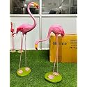 The Decorshed Flamingo for Home Decor, gardend ecor, Room Decor, Balcony Decor (Fiber Flamingo Pack of 2, 1)