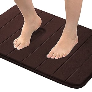 flamingo p soft non slip absorbent bath rugs bathroom rug set memory foam bath mats for bathroom brown striped pattern size w20 x l32