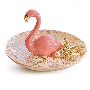 flamingo ring holder jewelry dish ring dish ring dish for rings necklace earrings for women girls