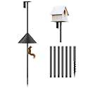 Flanagan 92 Inch Bird House Pole Mount Kit, Adjustable Heavy Duty Feeder Pole for Outdoors, Feeding Station With Squirrel Proof Baffle for Watching (House Not Included)