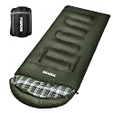 Flannel Sleeping Bag Cotton 0 Degree Cold Weather for Adults XXL Wearable Sleeping Bag 4 Seasons Waterproof with Compression Sack