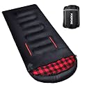 Flannel Sleeping Bag Cotton 0 Degree Cold Weather for Adults XXL Wearable Sleeping Bag 4 Seasons Waterproof with Compression Sack