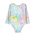 Flap Happy Baby Girls' UPF 50+ Charlie L/S Rash Guard Swimsuit
