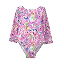 Flap Happy Baby Girls' UPF 50+ Charlie L/S Rash Guard Swimsuit