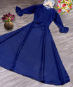 Knock Knock Studio Flared/A-line Gown (Dark Blue)