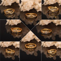 Flaring Ring for women alloy gold plated
